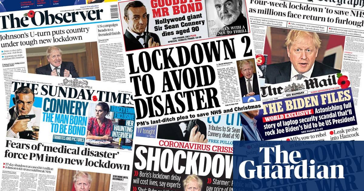 Shockdown: what the Sunday papers say about Englands new Covid-19 lockdown