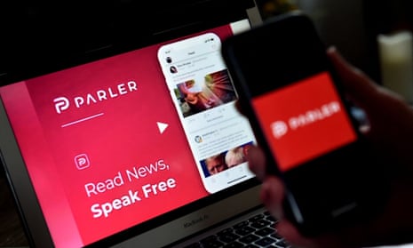 Parler was banned from Apple’s App Store and the Google Play store in January.
