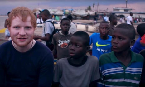 In his video for 2017 Comic Relief, Sheeran commits to placing two boys in a hotel until they can be ‘sorted out’.