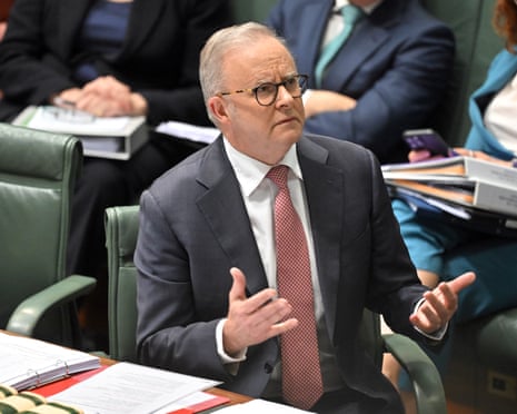 Prime Minister Anthony Albanese during Question Time