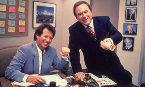 Rip Torn, right, with Garry Shandling in The Larry Sanders Show, 1995.