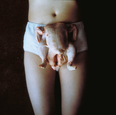 Chicken Knickers, by Sarah Lucas, showing at The 90s at Tate Britain.