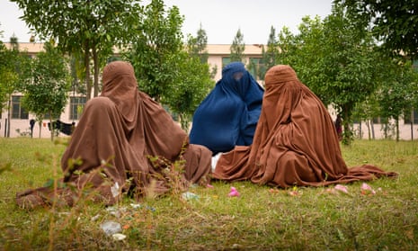 Wives and mothers of Isis fighters who have surrendered to the Afghan government.