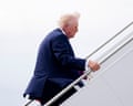 US president Donald Trump boards Air Force One at Palm Beach International Airport on 29 March 2026.