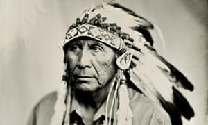 Portrait of Chief Arvol Looking Horse, using the wet plate collodion photographic process. The original plate is curated at the Heard Museum in Arizona.