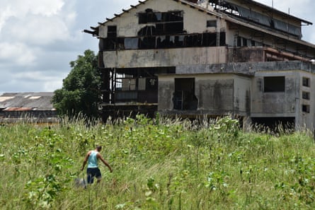 Part of the abandoned sugar refinery in the Cuban town of Hershey.