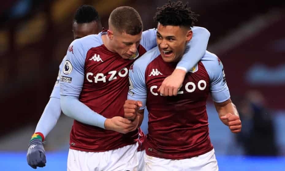 Ollie Watkins (right) looks more likely to earn an England spot for the Euros than Villa teammate Ross Barkley.