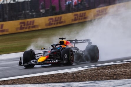 Max Verstappen in action during the 2025 British Grand Prix.