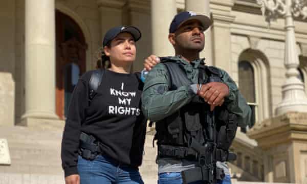 Armed Black Citizens Escort Michigan Lawmaker To Capitol After Volatile Rightwing Protest Us News The Guardian