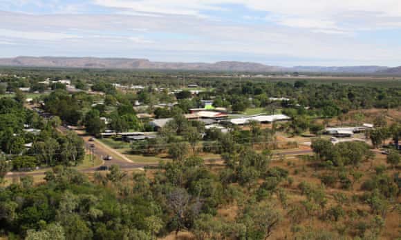 The view of Kununurra from Kelly's Knob Lookout in Western Australia