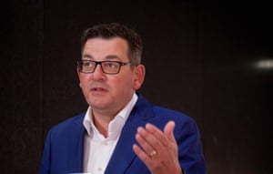 Andrews speaking to the media in Melbourne earlier this week.