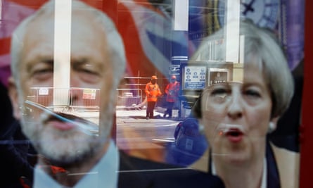 Labour leader Jeremy Corbyn and the Conservative prime minister Theresa May.