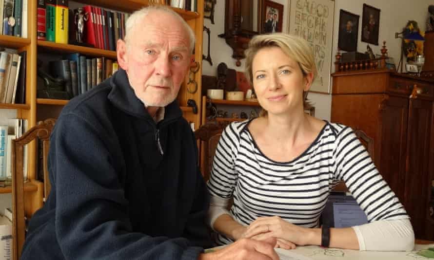 She has burrowed her way deep into interviews, news reports and Stasi files: Helena Merriman with digger Joachim Rudolph.