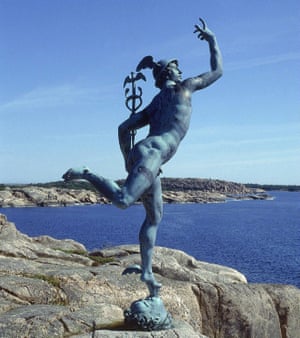 Hermes watches over the Gulf of Bothnia from the cliffs of Kokar in Aland, Finland.