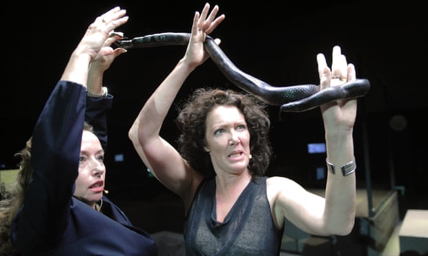 A show ... Marieke Heebink and Chris Nietvelt in Roman Tragedy.