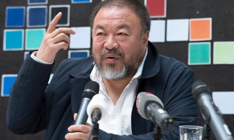 Hooked on celebrity? … Ai Weiwei at a press conference this week. 