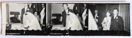 Ron and Irene Kemp on their wedding day
