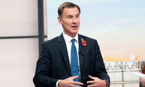 ‘If you want to give people confidence about the future, you have to be honest about the present,’ Hunt said.