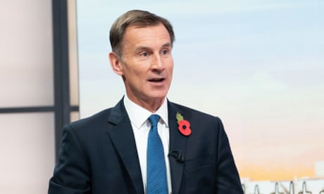 ‘If you want to give people confidence about the future, you have to be honest about the present,’ Hunt said.