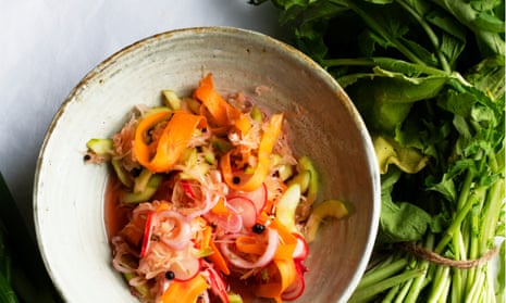 Summer pickled vegetables in a bowl