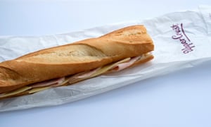 Ham and Cheese Baguette at Upper Crust