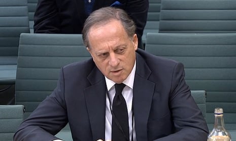 Richard Sharp testifying in front of MPs last week