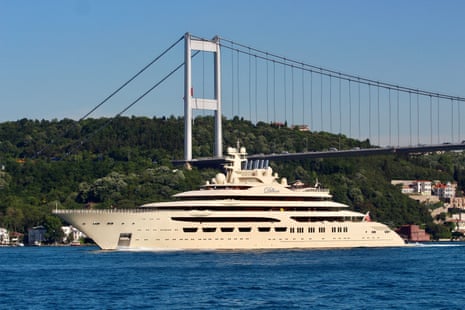 The Dilbar, a luxury yacht impounded by the German authorities.