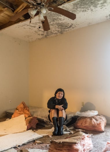 Kezia Setyawan at her apartment after Hurricane Ida in eastside Houma.