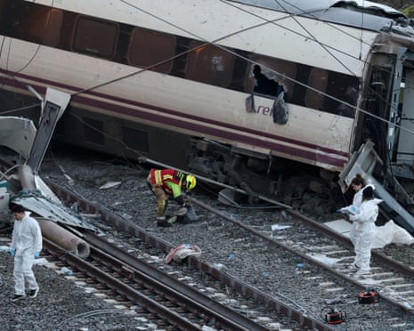 Spain train collision investigators examine rail damage theory | Spain | The Guardian