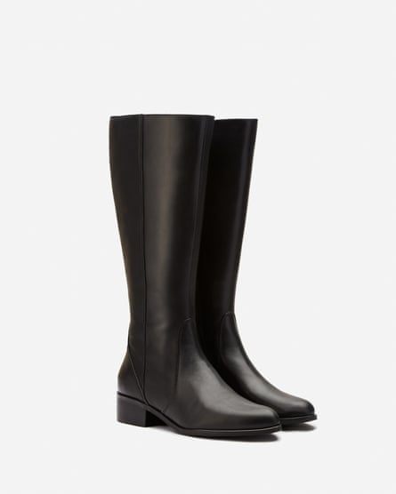 DuoBoots Haltham Black Leather knee high boots