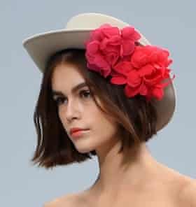 Head shot of Kaia Gerber modelling for Chanel, October 2019