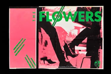 The Flowers, screenprint poster by Bob Last, 1980 Bob Last, founder in Edinburgh’s ground-breaking Fast Product, designed covers for their bands the Human League, Gang Of Four, Fire Engines, and this vibrant poster for The Flowers with its ‘dynamic unbalance between the fields of colour’, as Last notes. He was a fan of the Russian constructivist, El Lissitzky and the German designer, Jan Tschichold, both important influences on post-punk graphics.