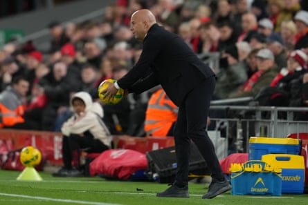 Arne Slot on the touchline