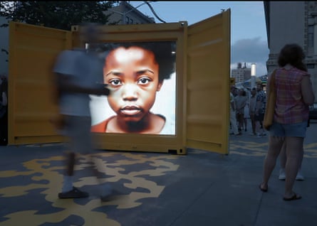 a women on a screen