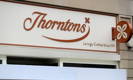A Thorntons shop in Sheffied, South Yorkshire.