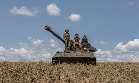 Ukrainian soldiers of the 72nd Brigade on a tank in the direction of Vuhledar village in Donetsk oblast
