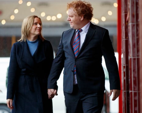 Richard Boyle with his wife Louise Beaston in Adelaide in May.
