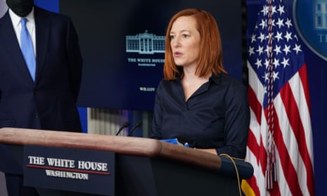 White House press secretary Jen Psaki speaks at a briefing on climate policy on 27 January 2021. 