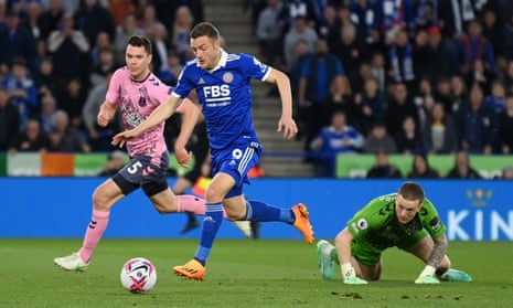 Jamie Vardy dari Leicester City mencetak gol buku teks.