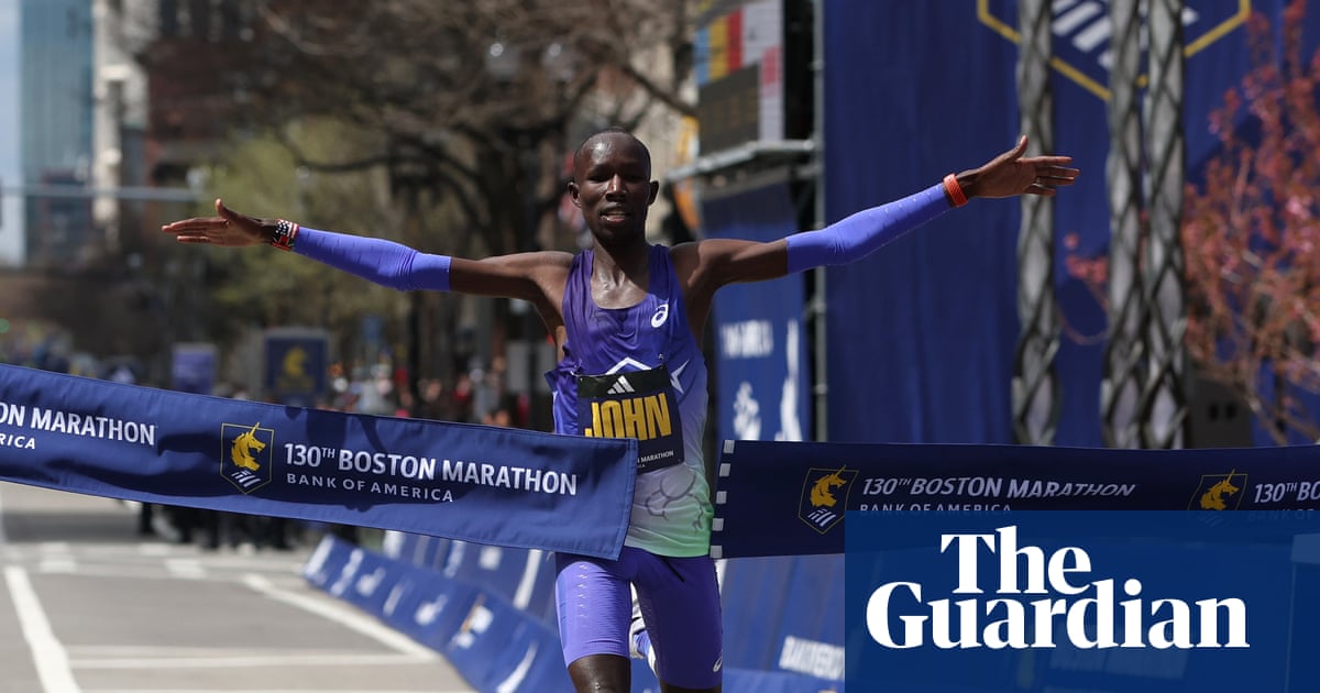 John Korir breaks Boston Marathon course record as Kenyans retain titles