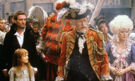 Sarah Polley and John Neville in The Adventures of Baron Munchausen.