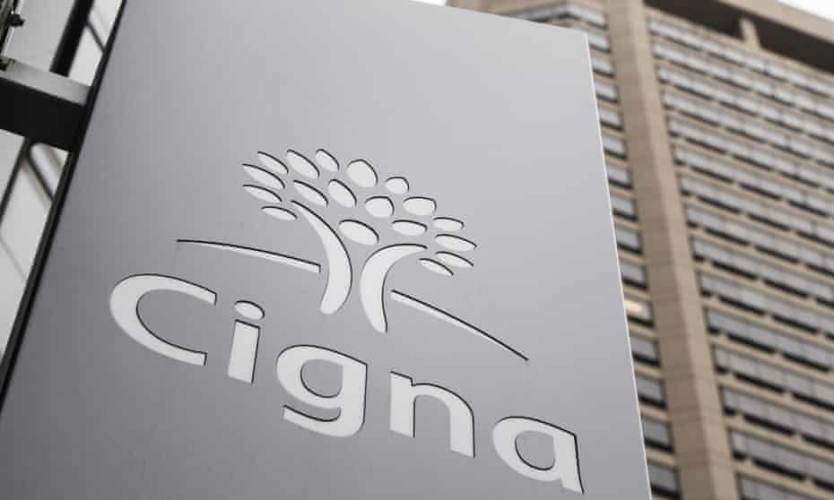 Cigna's logo adorns the front of the health insurer's headquarters in Philadelphia.