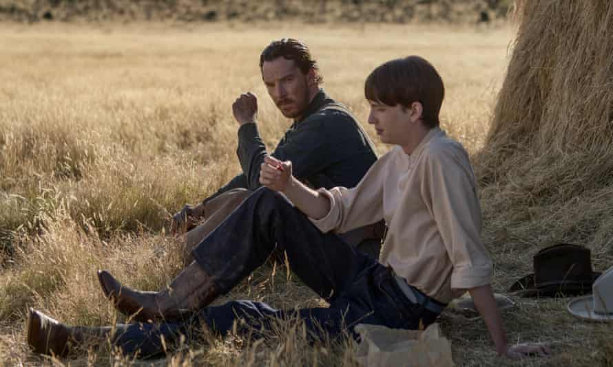 Benedict Cumberbatch and Kodi Smit-McPhee in The Power of the Dog, nominated for best director.
