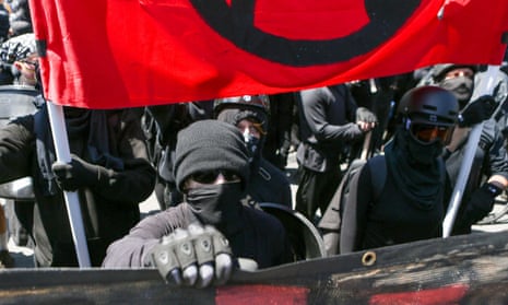 Antifa members and counterprotesters in August