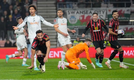 Kelly sparks Bournemouth rout as Swansea exit FA Cup with a whimper