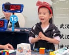 Six-year-old breaks women's world Rubik's Cube record – video