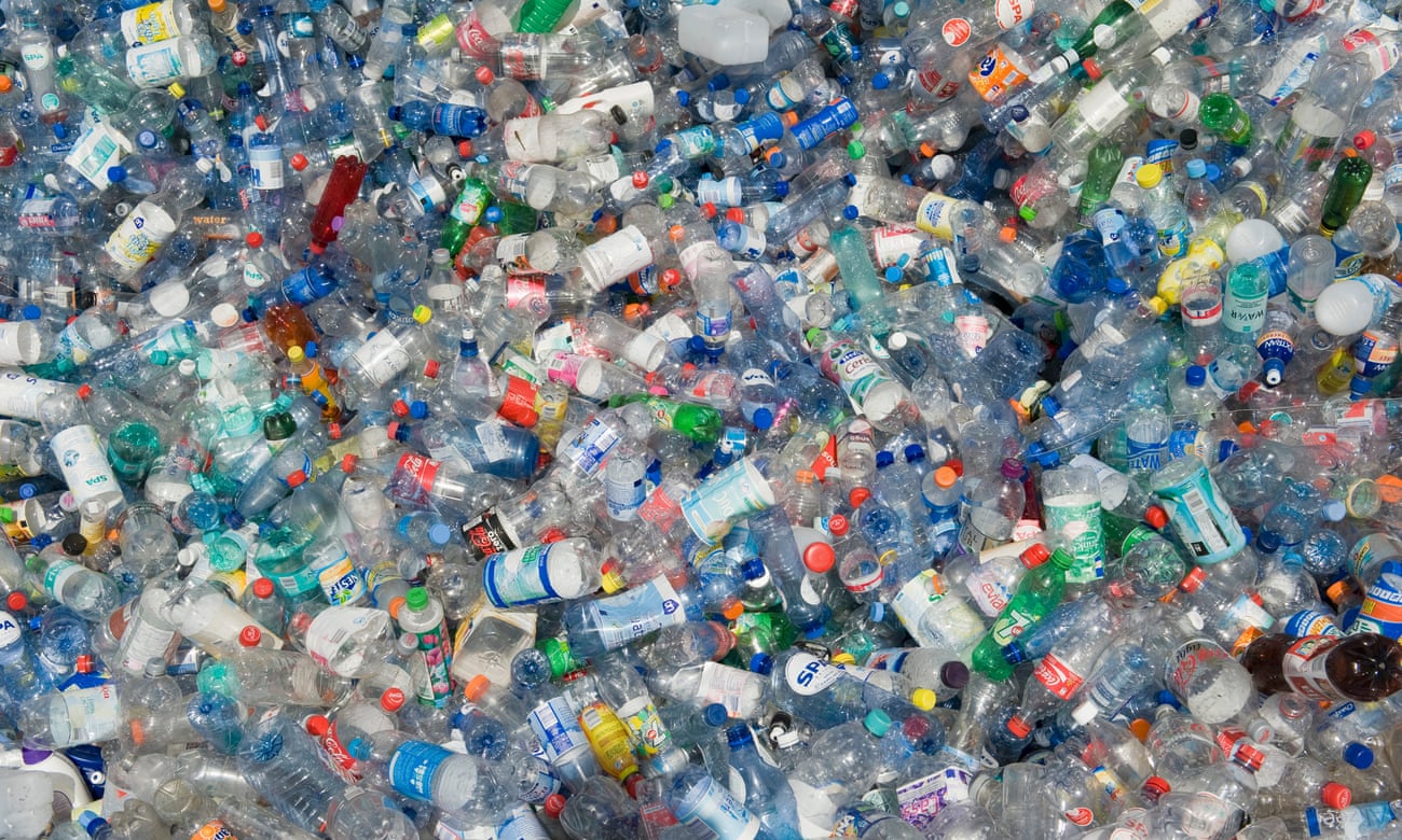 Plastic bottles awaiting recycling – not as helpful as we used to believe.
