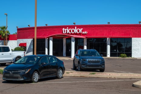 cars outside an auto dealership
