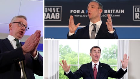 Bizarre moments from a day of Tory leadership campaign launches – video 
