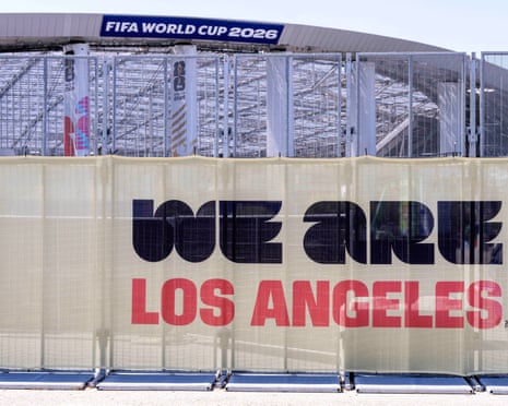 SoFi Stadium, temporarily re-branded as ‘Los Angeles Stadium’ during the Fifa World Cup 2026, is readied for its eight-game football schedule.